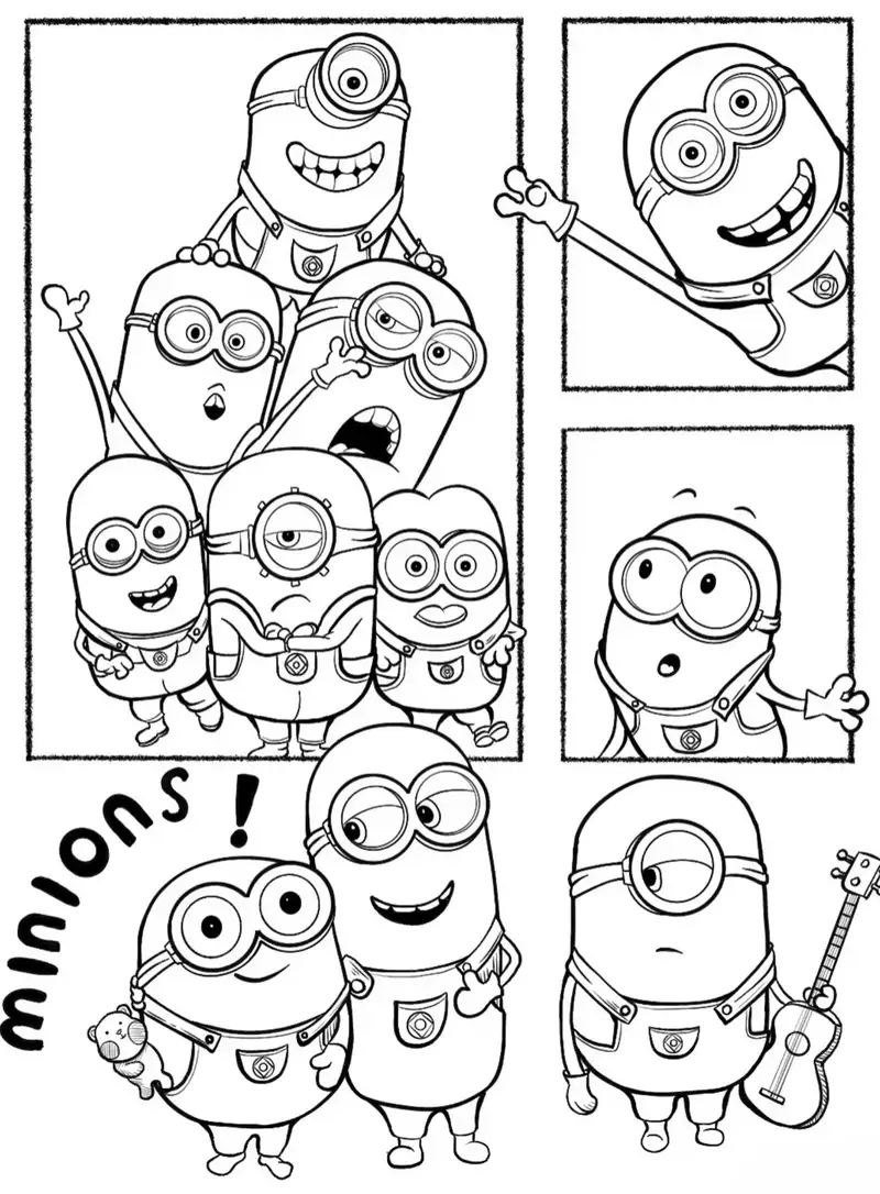 tải tranh tô màu minion chất lượng cao