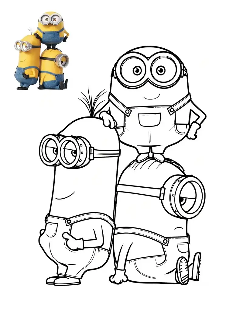 tô màu minion sáng tạo cùng bé