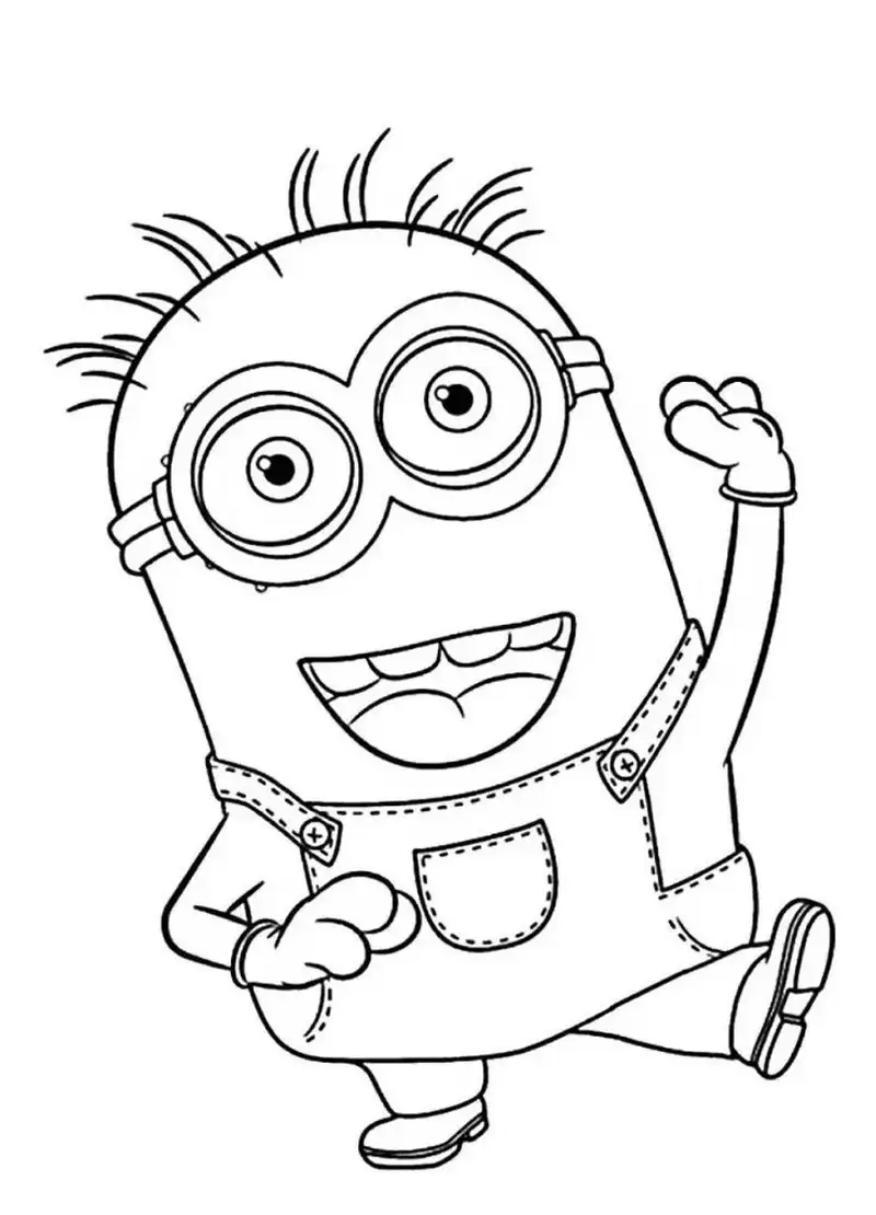 tranh tô màu minion khổ lớn dễ in